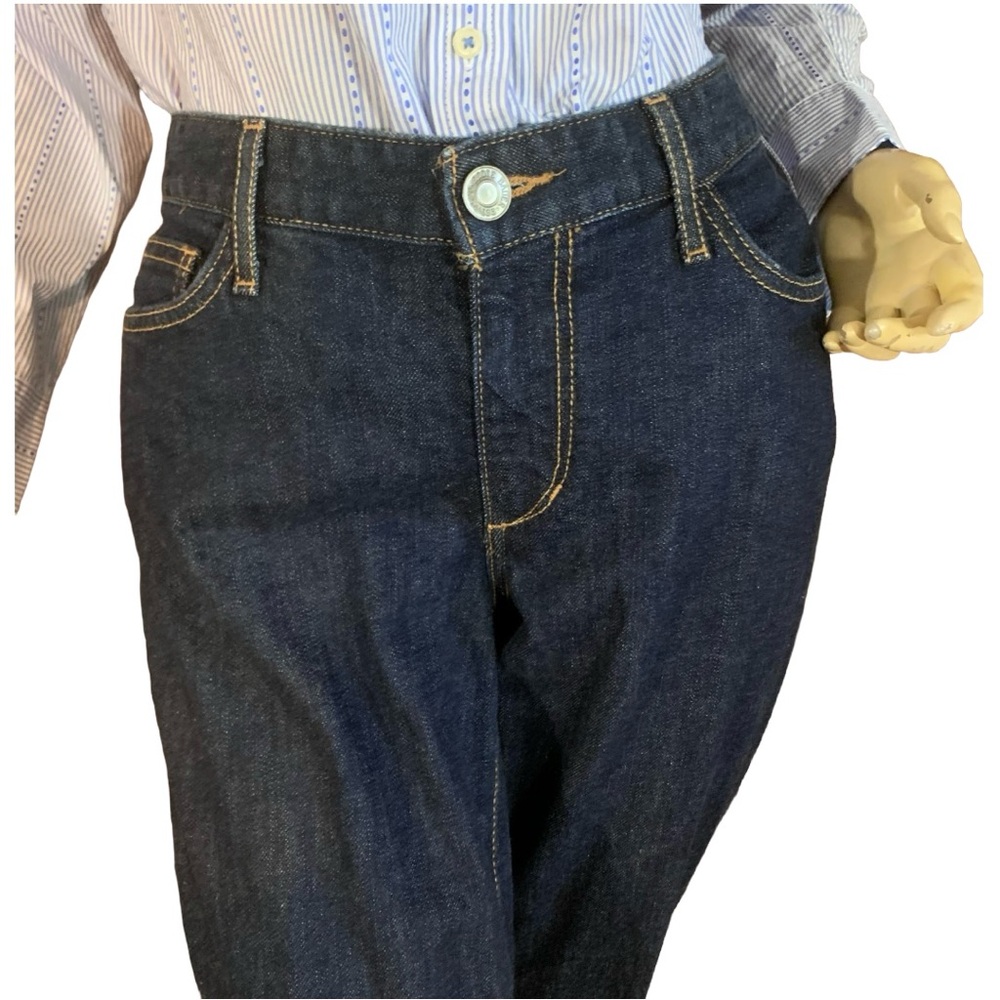 EDDIE BAUER DARK WASH SLIGHTLY CURVY STRAIGHT LEG JEANS (10) - Picture 7 of 13